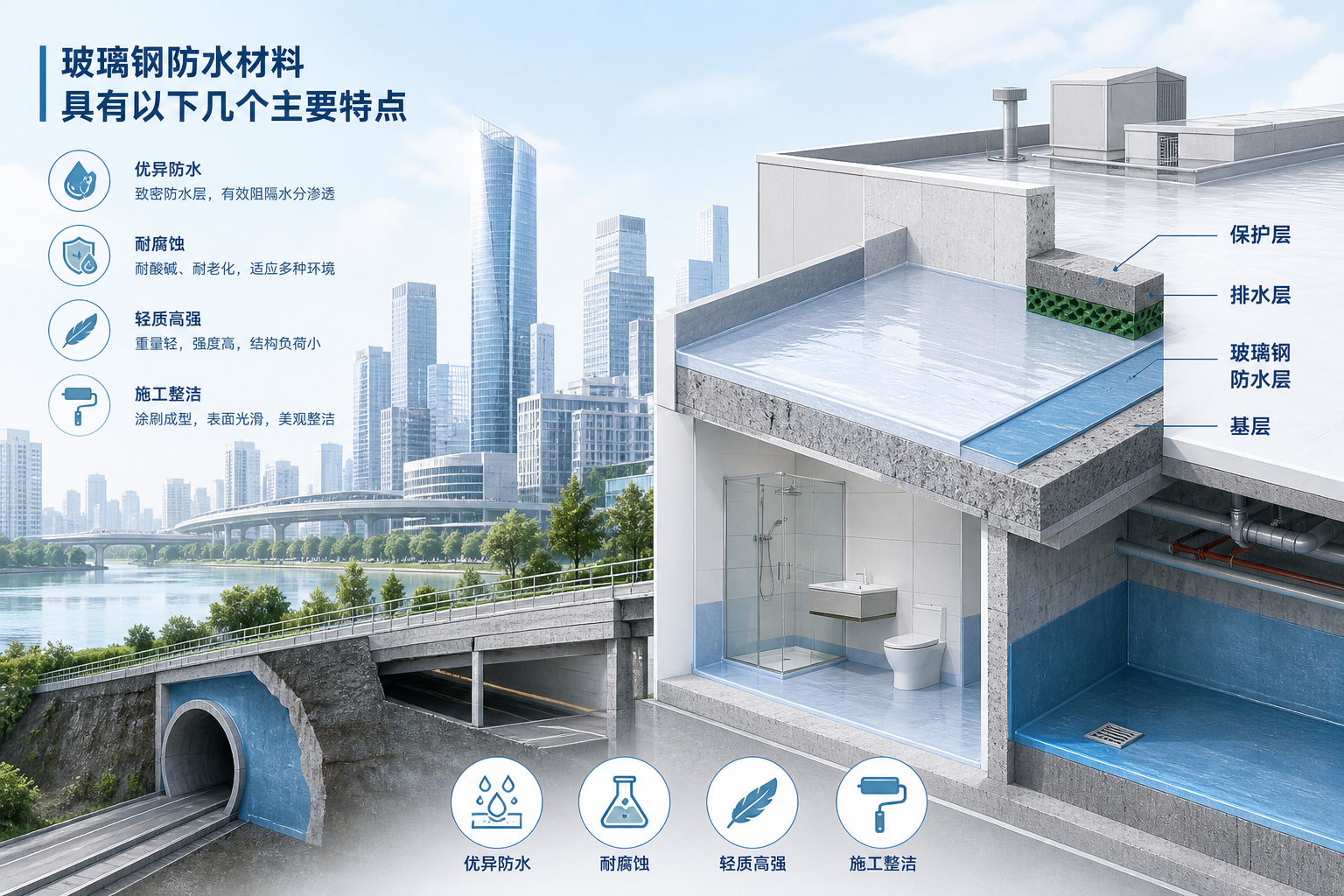 2023年玻璃钢防水材料市场趋势分析,关注 铜陵 发展